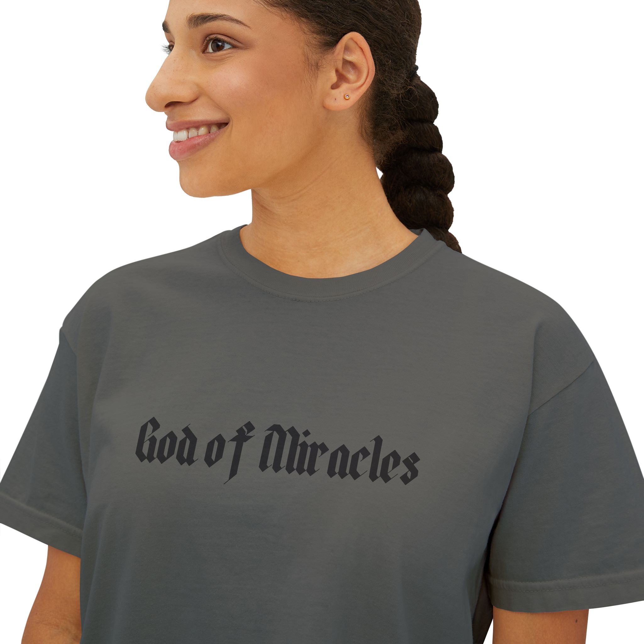 God of Miracles | Woman's Boxy Tee