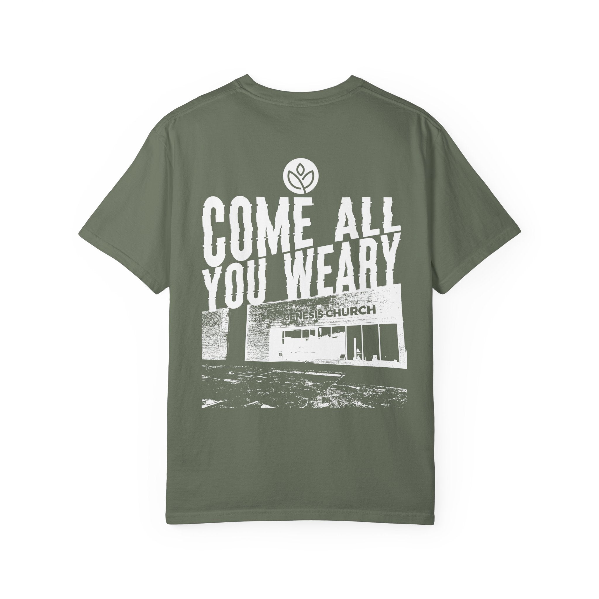 GC Come All You Weary (Front and Back) |  Unisex Garment-Dyed Tee