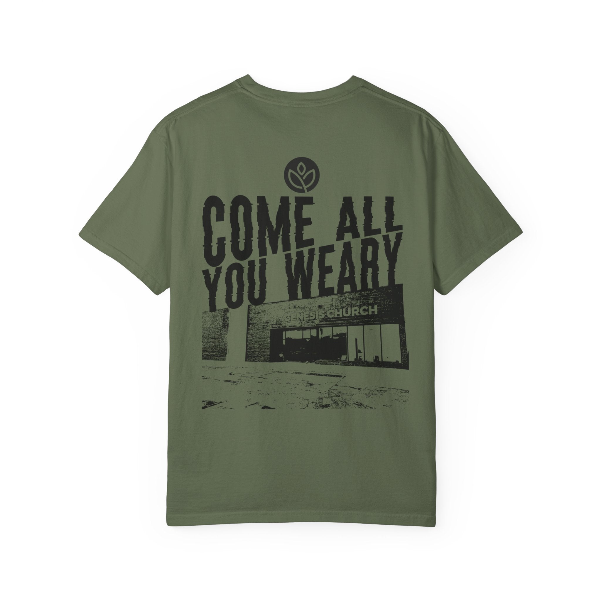 GC Come All You Weary (Front and Back) |  Unisex Garment-Dyed Tee