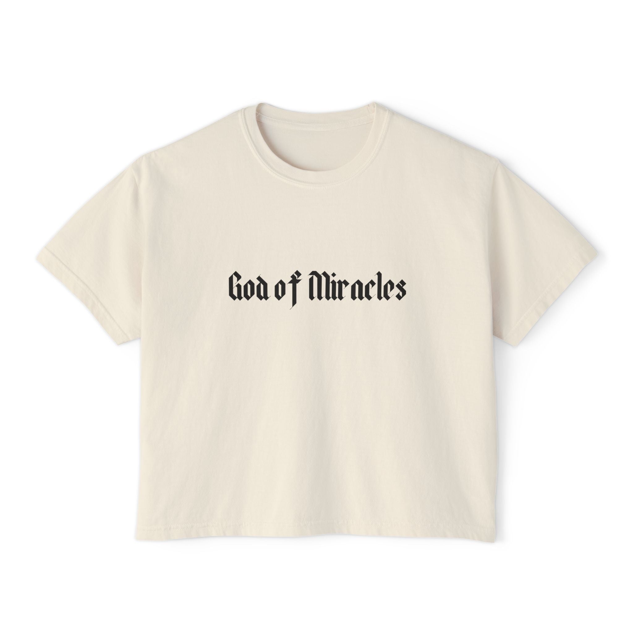 God of Miracles | Woman's Boxy Tee
