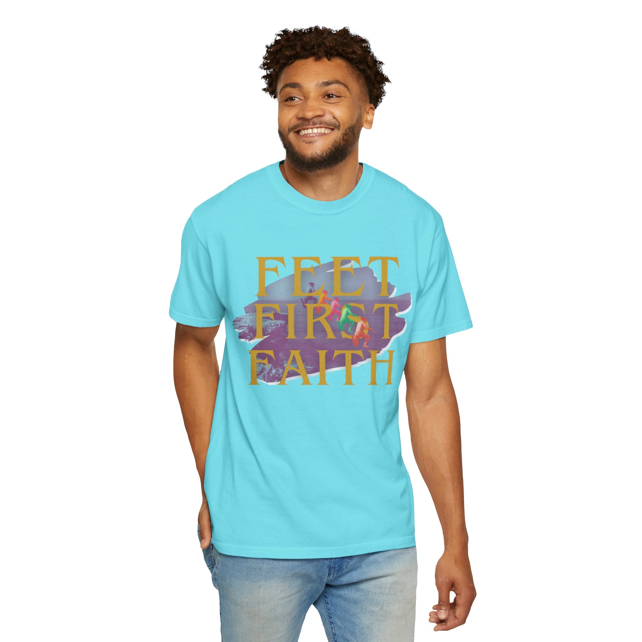 Feet First Faith |  Unisex Garment-Dyed Tee