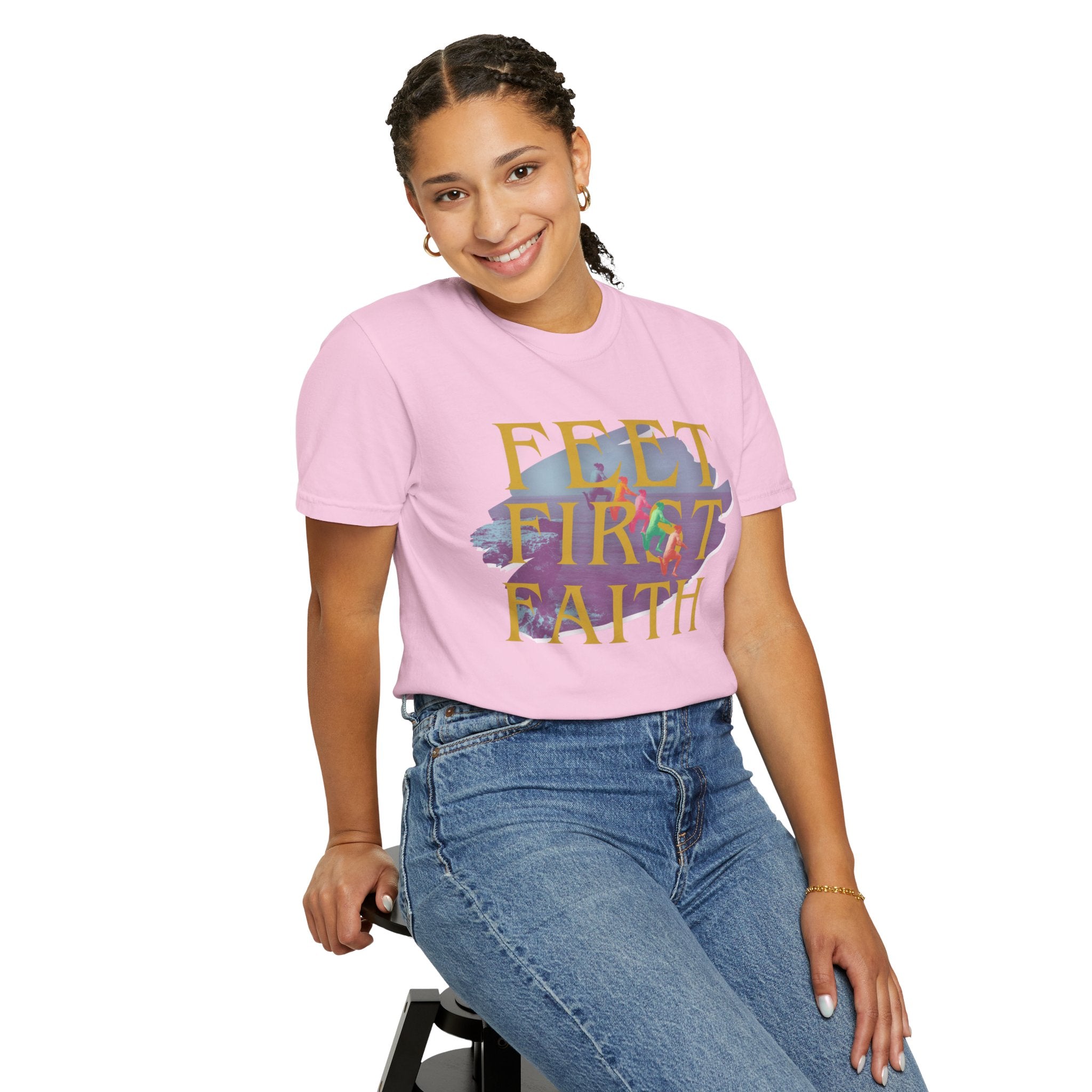 Feet First Faith |  Unisex Garment-Dyed Tee