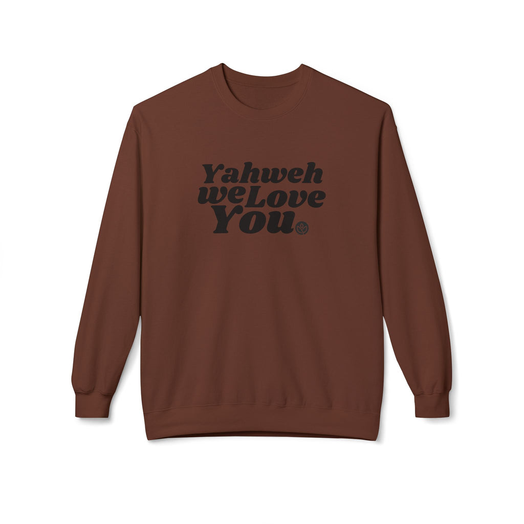 Yahweh We Love You GC l Unisex Fleece Crewneck Sweatshirt
