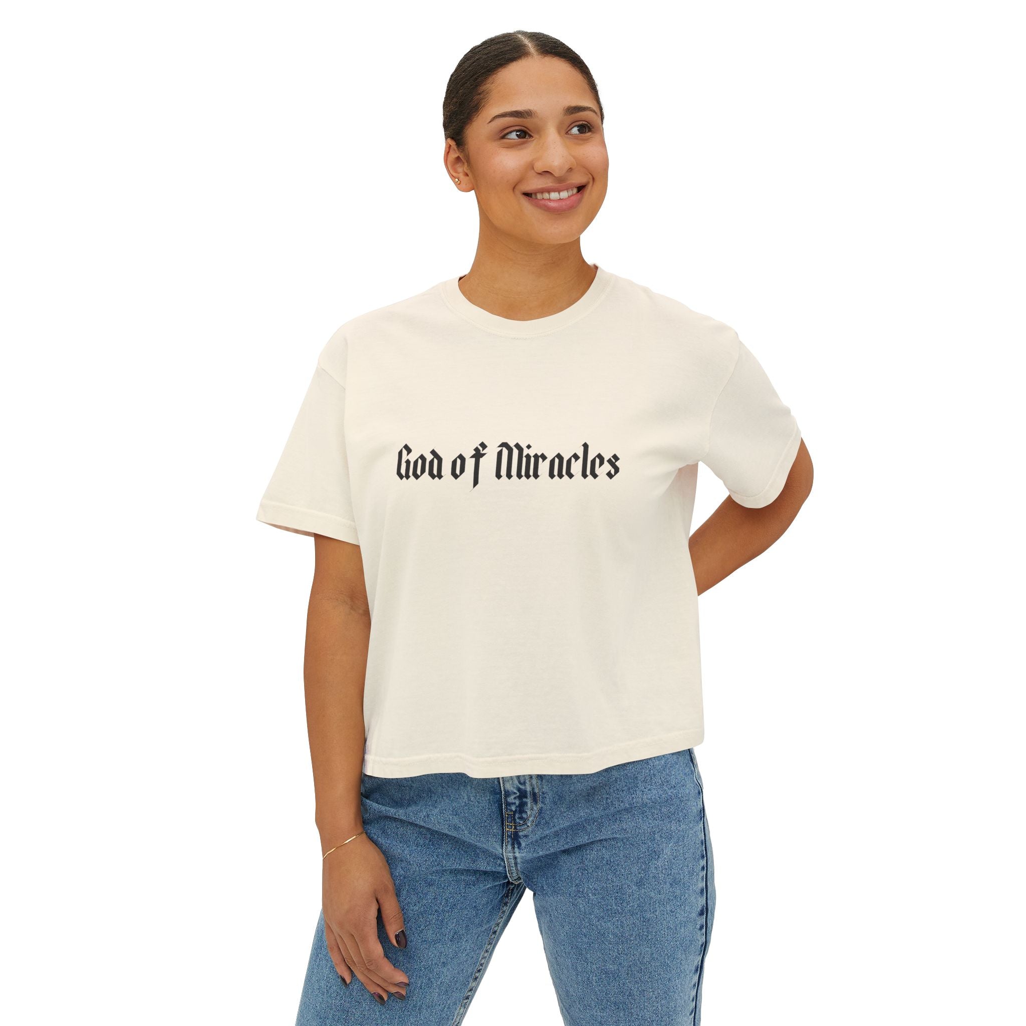 God of Miracles | Woman's Boxy Tee