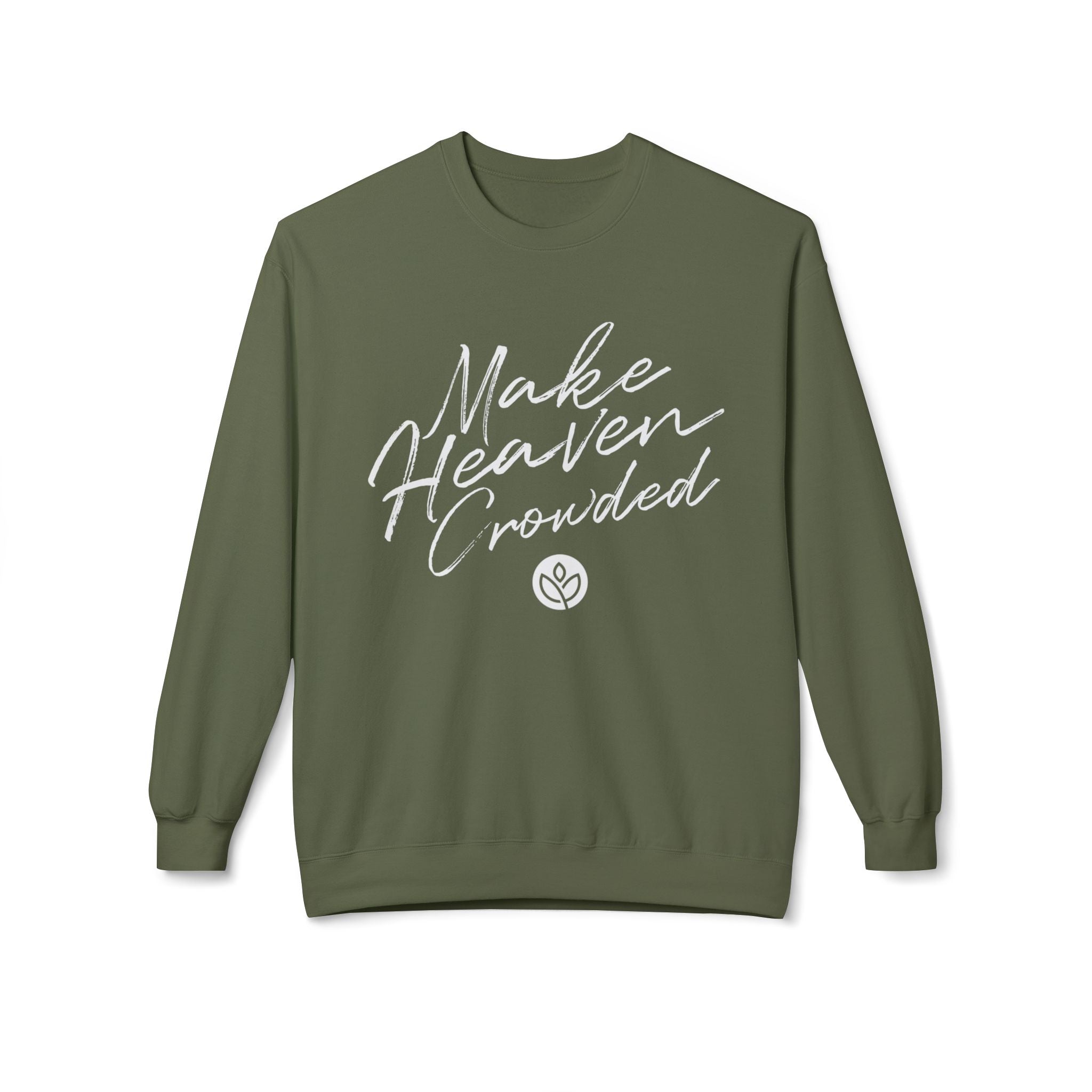 Make Heaven Crowded GC l Unisex Fleece Crewneck Sweatshirt