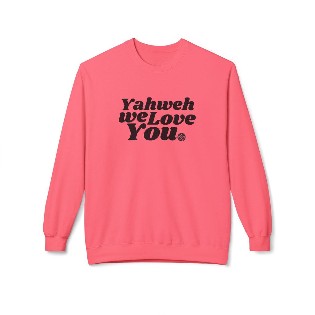 Yahweh We Love You GC l Unisex Fleece Crewneck Sweatshirt